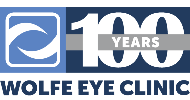 Wolfe Eye Clinic 100 Year Logo | Wolfe Eye Clinic 100 Y